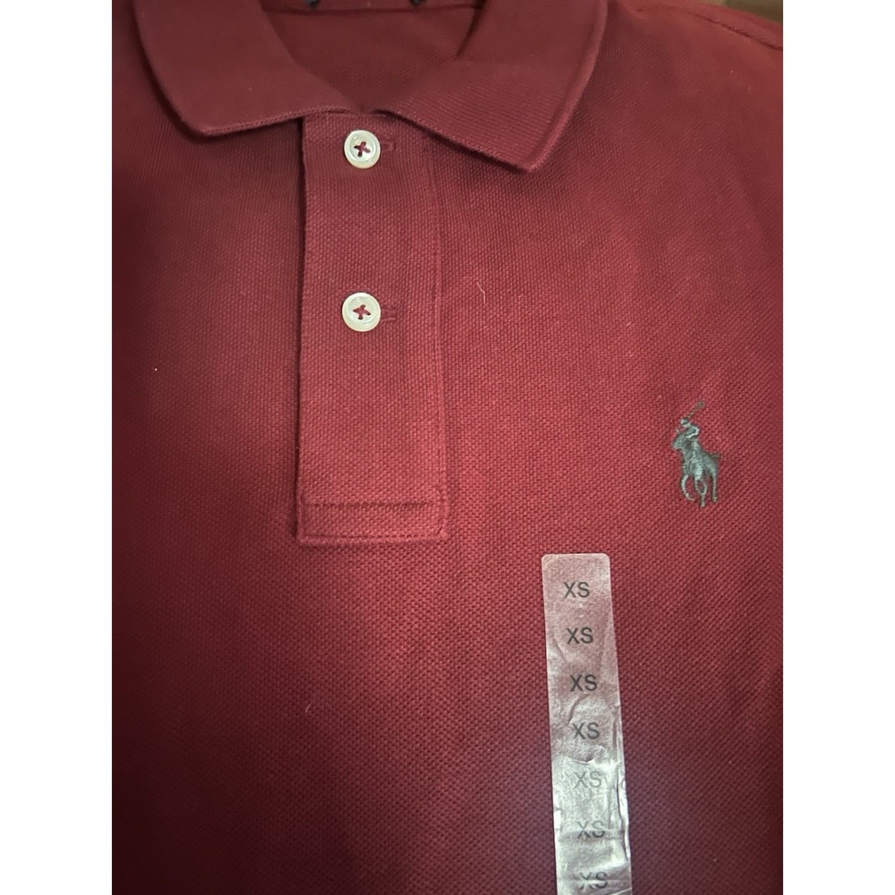 Polo Ralph Lauren Boys Shirt Size XS Short Sleeve Burgundy Polo Classic Fit